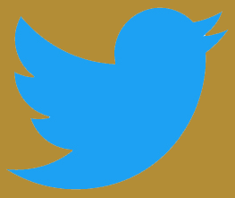 Twitter Logo gold
